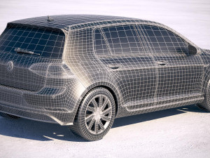 Volkswagen Golf GTE 2017 3D Модель