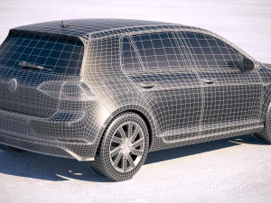Volkswagen Golf GTE 2017 3D Model