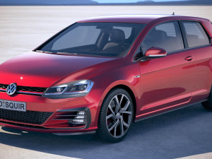 Volkswagen Golf GTI 2017 3D Model
