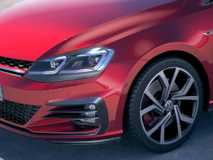Volkswagen Golf GTI 2017 3D Model