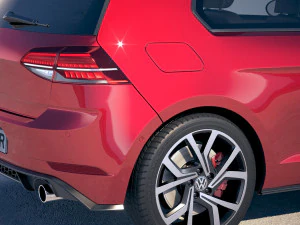 Volkswagen Golf GTI 2017 3D Model