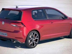 Volkswagen Golf GTI 2017 3D Model