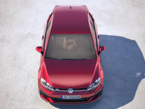 Volkswagen Golf GTI 2017 3D Model