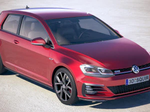 Volkswagen Golf GTI 2017 3D Model