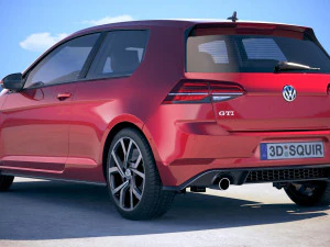 Volkswagen Golf GTI 2017 3D Model