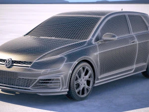 Volkswagen Golf GTI 2017 3D Model