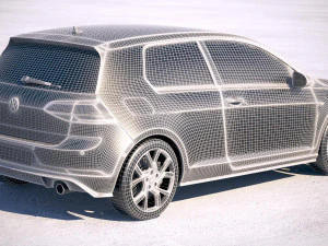 Volkswagen Golf GTI 2017 3D Model