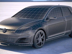 Volkswagen Golf GTI 2017 3D Model