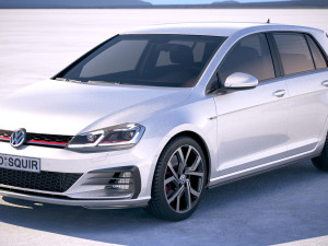 Volkswagen Golf GTI 5-door 2018 Modelo 3D