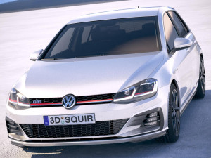 Volkswagen Golf GTI 5-door 2018 3D Model