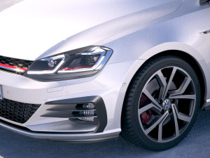 Volkswagen Golf GTI 5-door 2018 3D Model