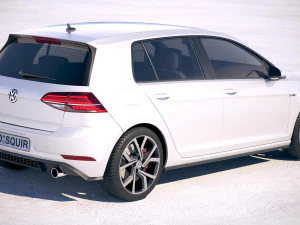 Volkswagen Golf GTI 5-door 2018 3D Model
