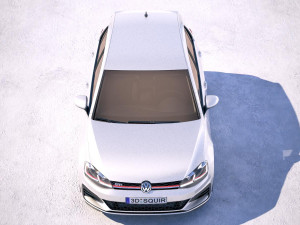 Volkswagen Golf GTI 5-door 2018 3D Model