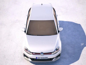 Volkswagen Golf GTI 5-door 2018 3D Model