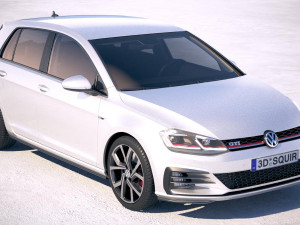 Volkswagen Golf GTI 5-door 2018 3D Model