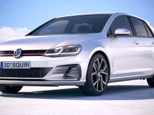 Volkswagen Golf GTI 5-door 2018 3D Model