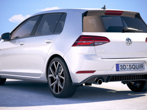 Volkswagen Golf GTI 5-door 2018 3D Model