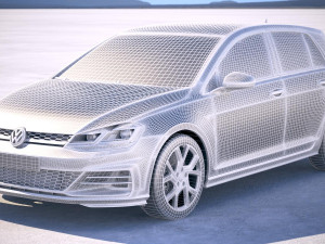 Volkswagen Golf GTI 5-door 2018 3D Model
