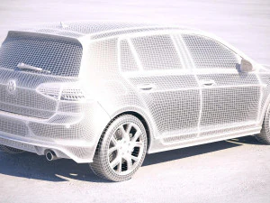 Volkswagen Golf GTI 5-door 2018 3D Model