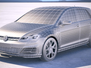 Volkswagen Golf GTI 5-door 2018 3D Model