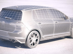 Volkswagen Golf GTI 5-door 2018 3D Model