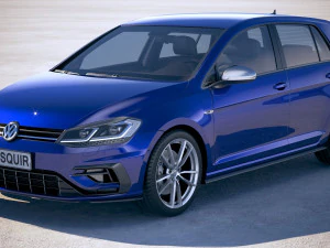 Volkswagen Golf R 2018 3D Model
