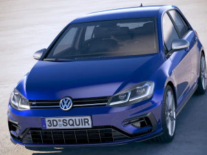 Volkswagen Golf R 2018 3D Model