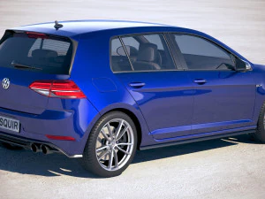 Volkswagen Golf R 2018 3D Model