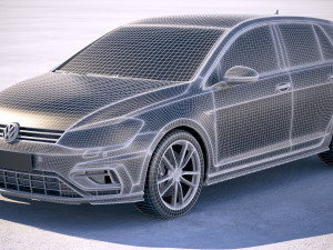 Volkswagen Golf R 2018 Model 3D