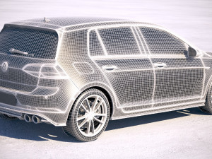 Volkswagen Golf R 2018 Model 3D