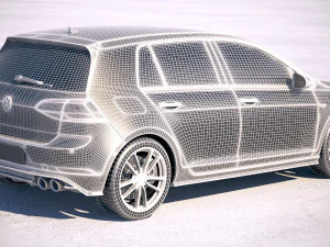 Volkswagen Golf R 2018 3D Model
