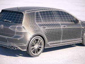 Volkswagen Golf R 2018 Model 3D