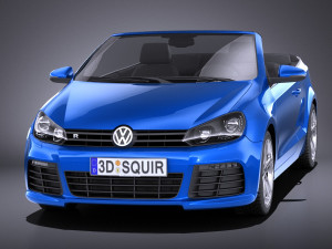 Volkswagen Golf R Convertible 2014 vray 3D Model