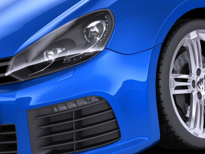 Volkswagen Golf R Convertible 2014 vray Model 3D