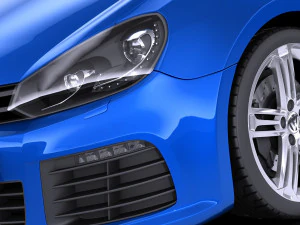 Volkswagen Golf R Convertible 2014 vray 3D Model