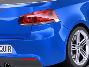 Volkswagen Golf R Convertible 2014 vray 3D Model
