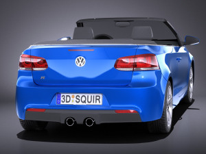 Volkswagen Golf R Convertible 2014 vray Model 3D