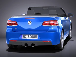 Volkswagen Golf R Convertible 2014 vray 3D Model