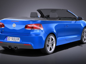 Volkswagen Golf R Convertible 2014 vray Model 3D