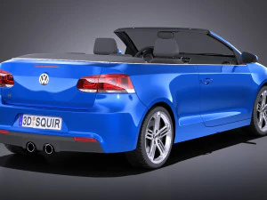 Volkswagen Golf R Convertible 2014 vray 3D Model