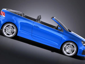 Volkswagen Golf R Convertible 2014 vray 3D Model