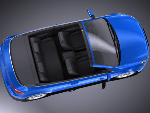 Volkswagen Golf R Convertible 2014 vray Model 3D