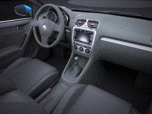 Volkswagen Golf R Convertible 2014 vray Model 3D