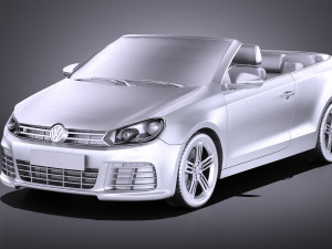 Volkswagen Golf R Convertible 2014 vray Model 3D