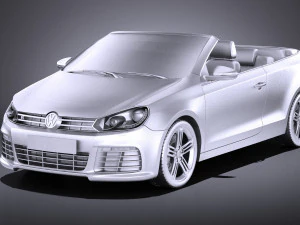 Volkswagen Golf R Convertible 2014 vray 3D Model