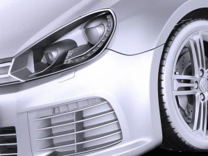 Volkswagen Golf R Convertible 2014 vray 3D Model
