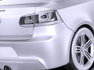 Volkswagen Golf R Convertible 2014 vray Model 3D