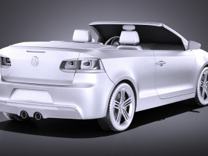 Volkswagen Golf R Convertible 2014 vray Model 3D