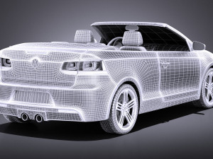 Volkswagen Golf R Convertible 2014 vray Model 3D