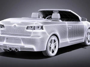 Volkswagen Golf R Convertible 2014 vray 3D Model